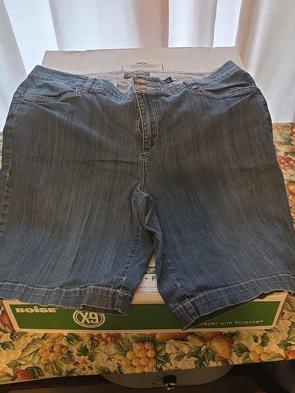 Eddie Bauer Women's Denim-Look Blue Shorts
